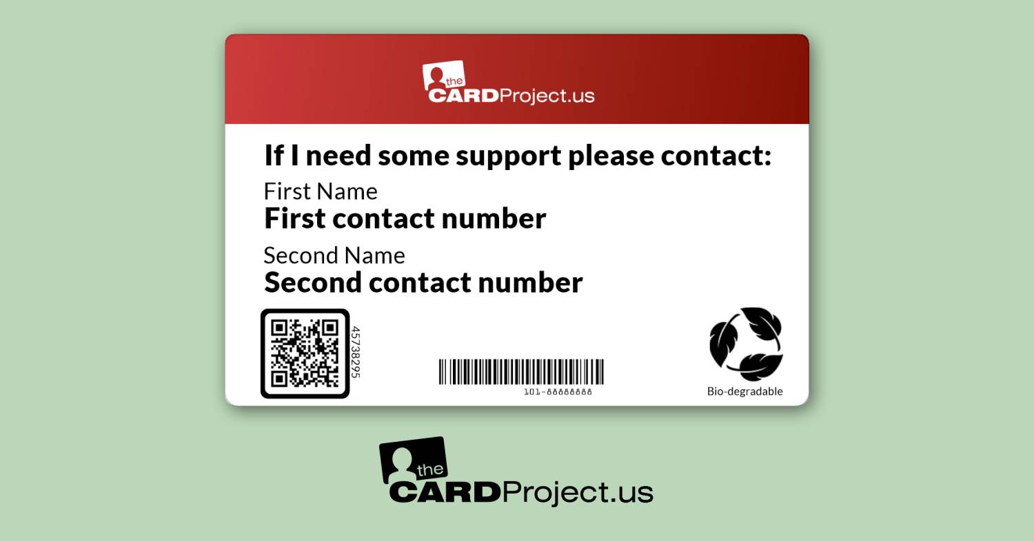 Sickle Cell Medical ID Card (REAR)